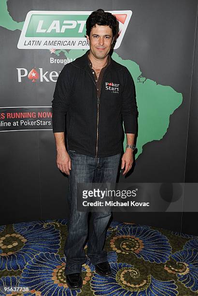 Actor Carlos Bernard of TV show '24' attends the amfAR & Pokerstars Celebrity Charity Poker Tournament at Atlantis Paradise Island on January 7, 2010...