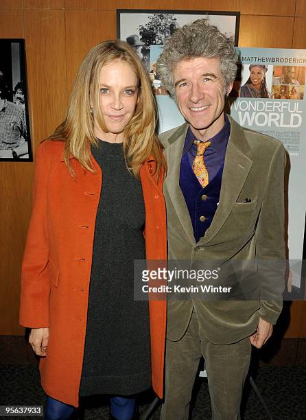 Actors Ally Walker and Dan Zanes arrive at the premiere of Magnolia Pictures' "Wonderful World" at the DGA on January 7, 2010 in West Hollywood,...