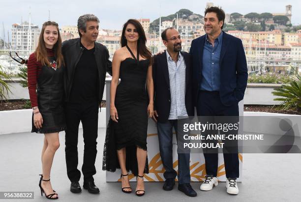 Spanish actress Carla Campra, Argentinian actor Ricardo Darin, Spanish actress Penelope Cruz, Iranian director Asghar Farhadi and Spanish actor...