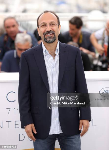 Asghar Farhadi attends the photocall for "Everybody Knows " during the 71st annual Cannes Film Festival at Palais des Festivals on May 9, 2018 in...
