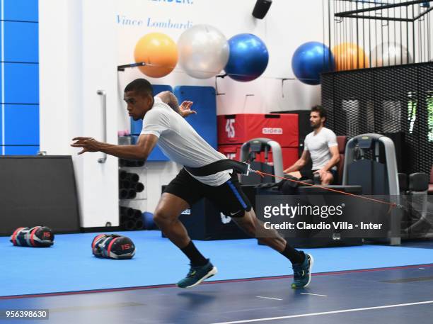 Dalbert Henrique Chagas Estevão of FC Internazionale in action during the FC Internazionale training session at the club's training ground Suning...