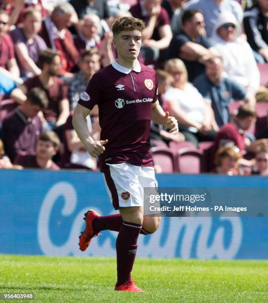 Heart of Midlothian's Euan Henderson during the Ladbrokes Scottish Premiership match at Tynecastle Stadium, Edinburgh.