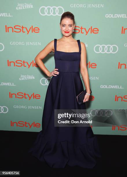 April Rose Pengilly arrives ahead of the Women of Style Awards at Museum of Contemporary Art on May 9, 2018 in Sydney, Australia.