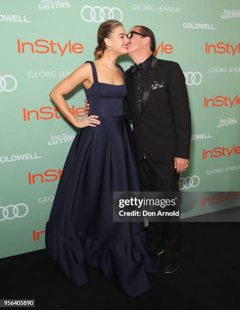 April Rose Pengilly and Kirk Pengilly arrive ahead of the Women of Style Awards at Museum of Contemporary Art on May 9, 2018 in Sydney, Australia.