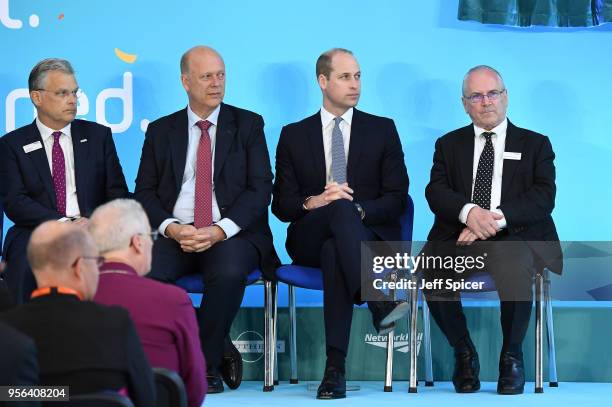 Mark Carne, Chief Executive of Network Rail, British Transport Secretary Chris Grayling, Prince William, The Duke of Cambridge and Sir Peter Hendy...