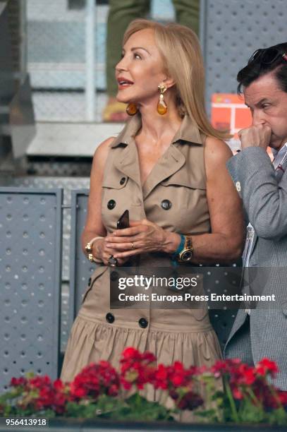 Carmen Lomana during day three of the Mutua Madrid Open tennis tournament at the Caja Magica on May 8, 2018 in Madrid, Spain.