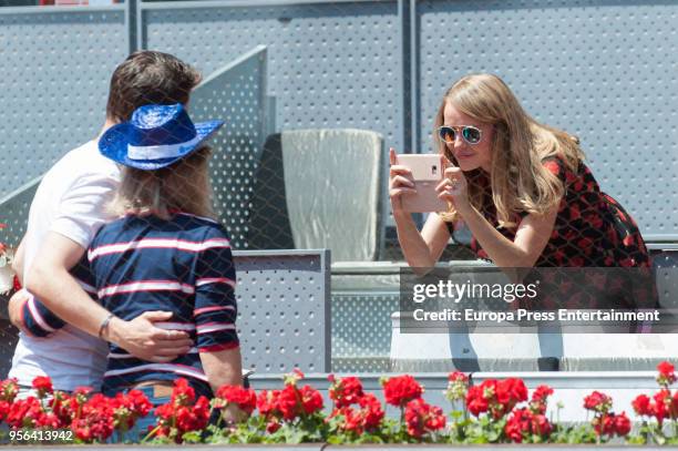 Actress Esmeralda Moya during day three of the Mutua Madrid Open tennis tournament at the Caja Magica on May 8, 2018 in Madrid, Spain.