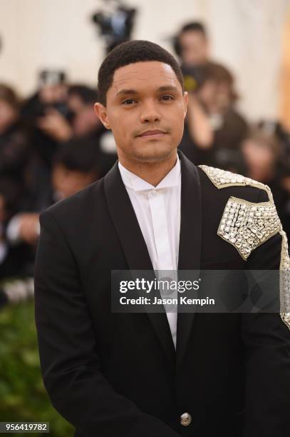 Trevor Noah attends the Heavenly Bodies: Fashion & The Catholic Imagination Costume Institute Gala at The Metropolitan Museum of Art on May 7, 2018...