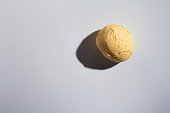 Pao de Queijo is a cheese bread ball from Brazil. Also known as Chipa, Pandebono and Pan de Yuca. One snack over white background, minimalism.