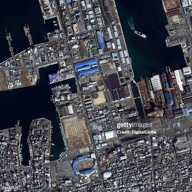 In this satellite image taken on January 4 Takamatsu, Japan is seen.