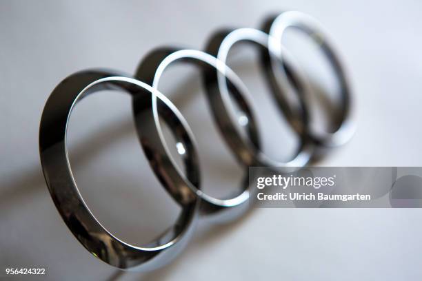 Symbol photo on the subject of manipulation at Audi diesel engines. The picture shows the Audi logo.