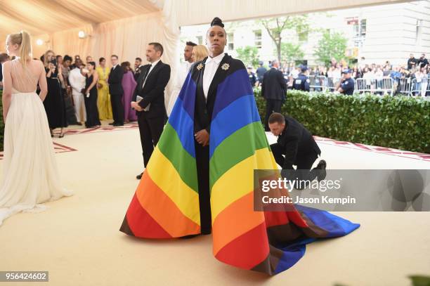 Actor Lena Waithe attends the Heavenly Bodies: Fashion & The Catholic Imagination Costume Institute Gala at The Metropolitan Museum of Art on May 7,...