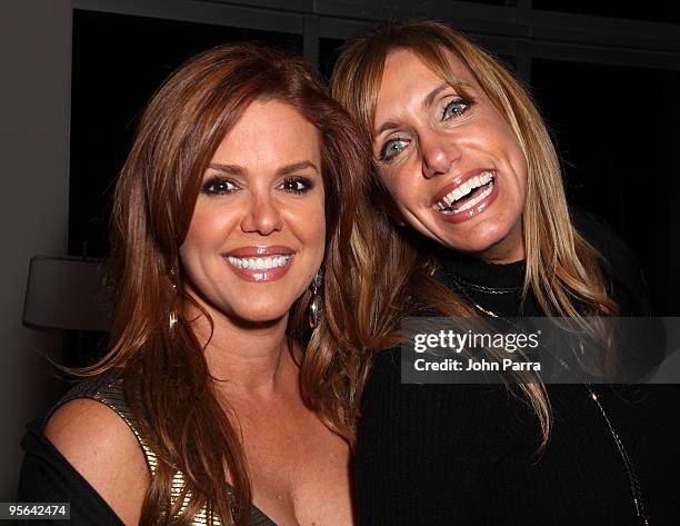 Maria Celeste Arraras and Lili Estefan attends a book release for Emilio Estefan's "The Rhythm of Success" at Eden Roc Renaissance Miami Beach on...