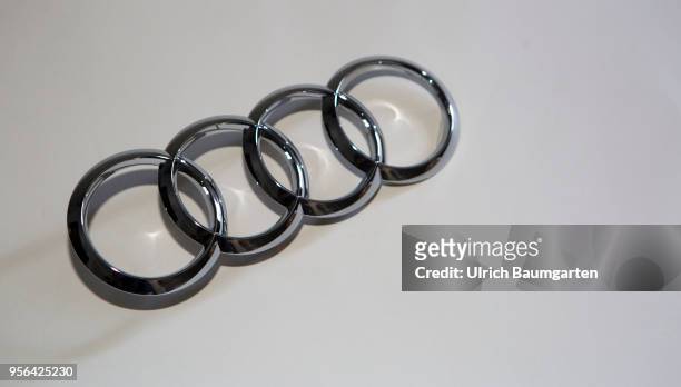 Symbol photo on the subject of manipulation at Audi diesel engines. The picture shows the Audi logo.