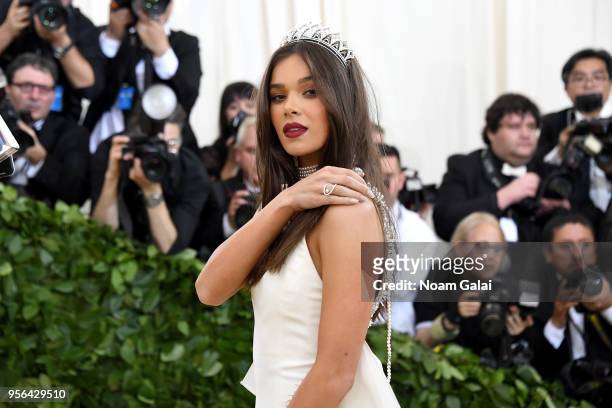 Actor Hailee Steinfeld attends the Heavenly Bodies: Fashion & The Catholic Imagination Costume Institute Gala at The Metropolitan Museum of Art on...