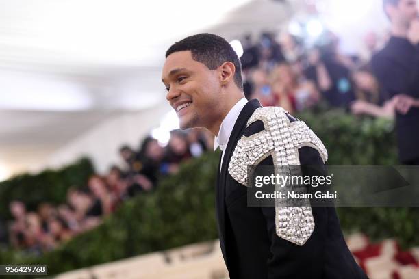 Comedian Trevor Noah attends the Heavenly Bodies: Fashion & The Catholic Imagination Costume Institute Gala at The Metropolitan Museum of Art on May...