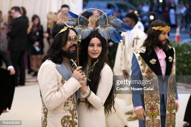 Alessandro Michele and Lana Del Rey attend the Heavenly Bodies: Fashion & The Catholic Imagination Costume Institute Gala at The Metropolitan Museum...