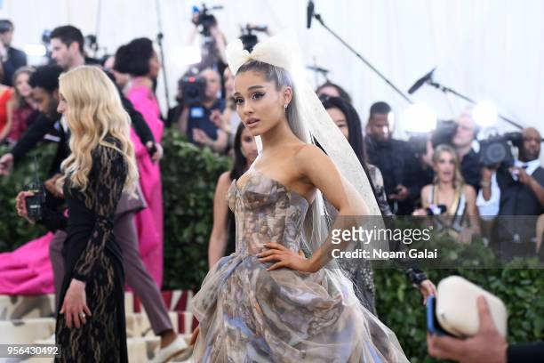 Recording artist Ariana Grande attends the Heavenly Bodies: Fashion & The Catholic Imagination Costume Institute Gala at The Metropolitan Museum of...