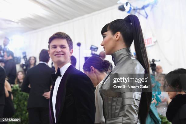 Actors Ansel Elgort and Shailene Woodley attend the Heavenly Bodies: Fashion & The Catholic Imagination Costume Institute Gala at The Metropolitan...