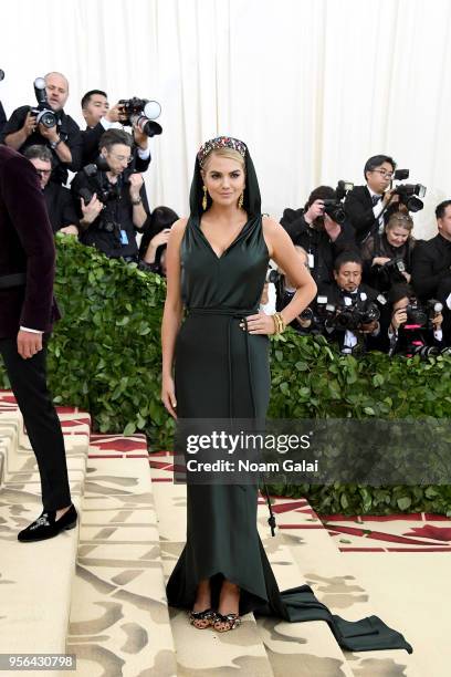 Model Kate Upton attends the Heavenly Bodies: Fashion & The Catholic Imagination Costume Institute Gala at The Metropolitan Museum of Art on May 7,...