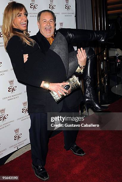 Lili Estefan and Raul de Molina attends book release party for Emilio Estefan's book "The Rhythm of Success" at Eden Roc Resort on January 7, 2010 in...