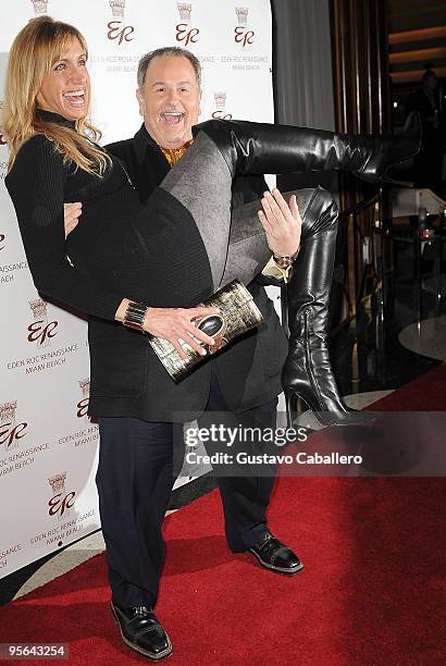 Lili Estefan and Raul de Molina attends book release party for Emilio Estefan's book "The Rhythm of Success" at Eden Roc Resort on January 7, 2010 in...