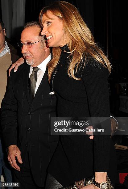 Emilio Estefan and Lili Estefan attends book release party for Emilio Estefan's book "The Rhythm of Success" at Eden Roc Resort on January 7, 2010 in...