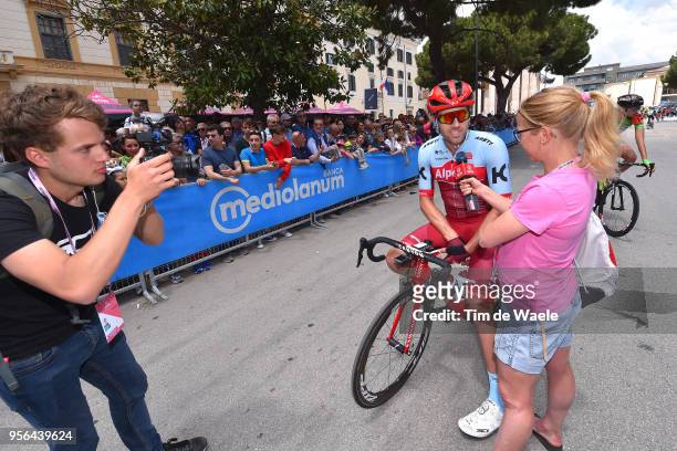 Start / Alex Dowsett of Great Britain and Team Katusha-Alpecin / Interview / during the 101th Tour of Italy 2018, Stage 5 a 153km stage from...