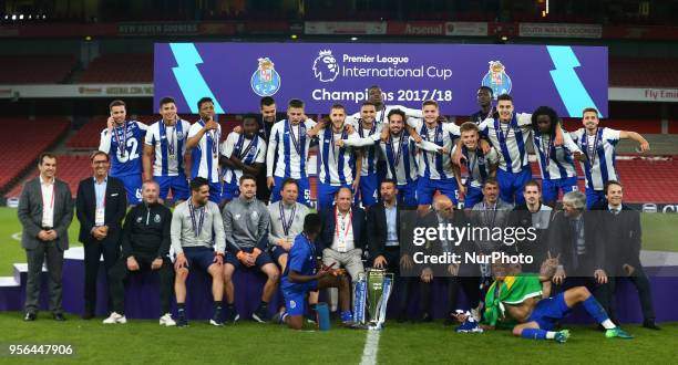 Porto FC with Premier League International Cup Trophy After Premier League International Cup Final match between Arsenal Under 23 against Porto FC at...