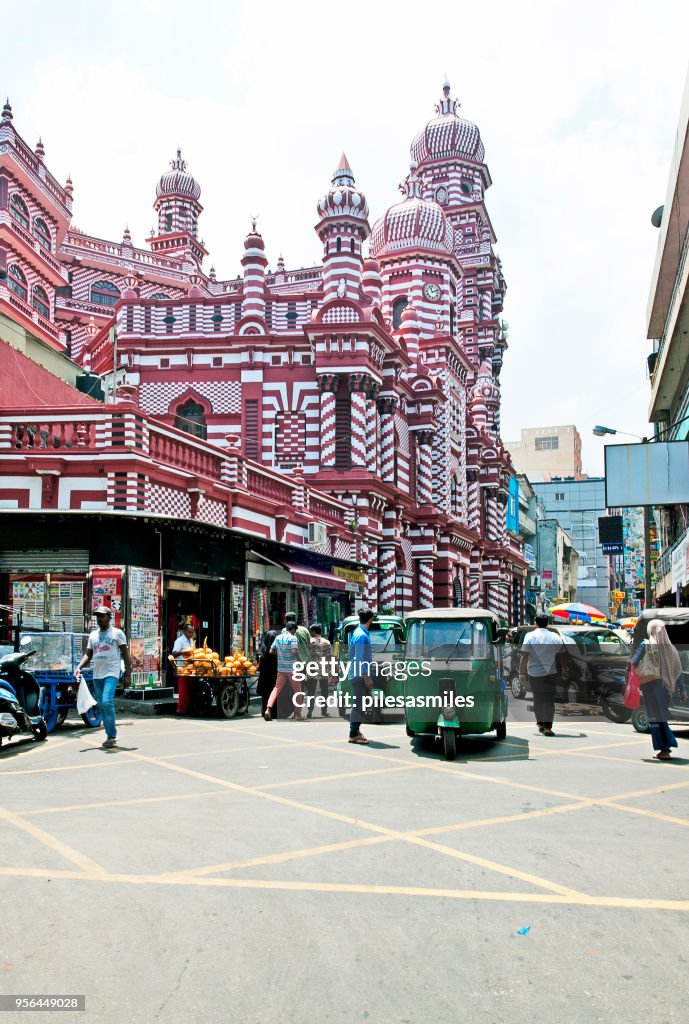 Rickshaw in Pettah, Red Mosque, Fort, Colombo, Sri Lanka