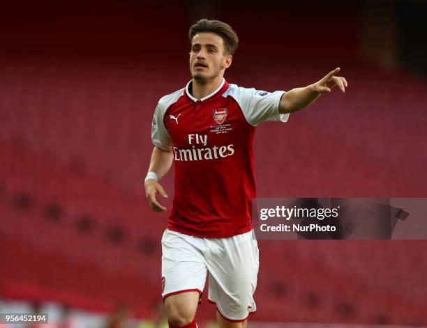 Vlad Dragomir of Arsenal U23s during Premier League International Cup Final match between Arsenal Under 23 against Porto FC at Emirates stadium,...