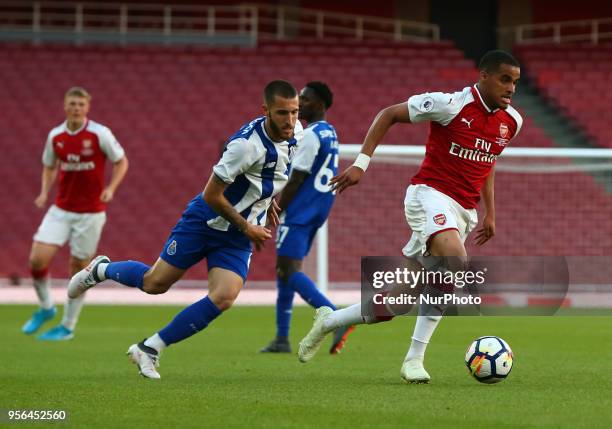 Yassin Fortune of Arsenal U23s during Premier League International Cup Final match between Arsenal Under 23 against Porto FC at Emirates stadium,...