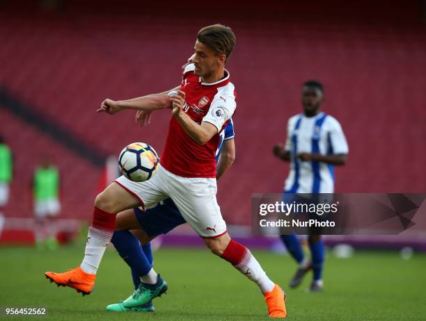 Vlad Dragomir of Arsenal U23s during Premier League International Cup Final match between Arsenal Under 23 against Porto FC at Emirates stadium,...