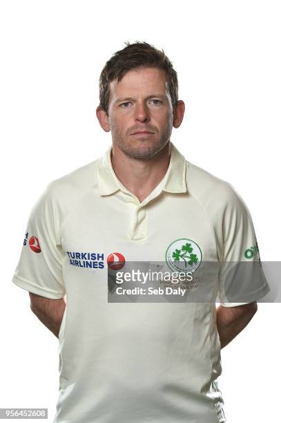 Dublin , Ireland - 9 May 2018; Ed Joyce of Ireland. Ireland Cricket Squad Portraits at Malahide Cricket Club in Dublin.