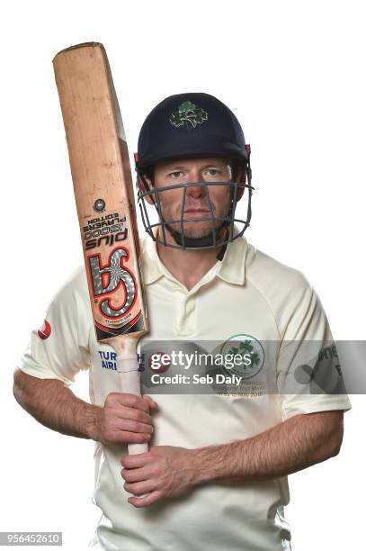 Dublin , Ireland - 9 May 2018; Ed Joyce of Ireland. Ireland Cricket Squad Portraits at Malahide Cricket Club in Dublin.