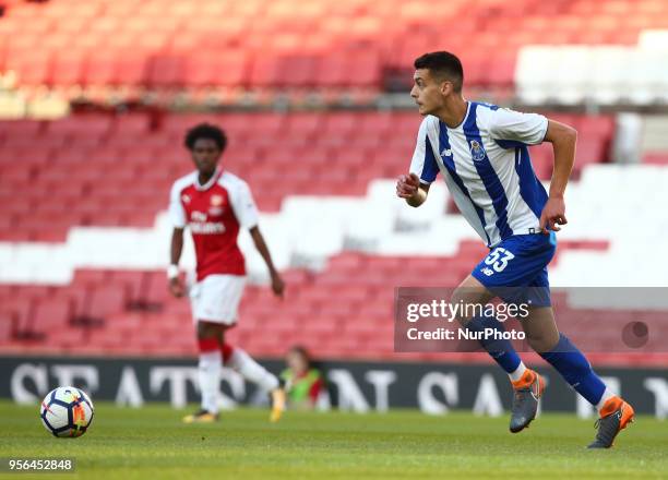 Diogo Leite of Porto FC during Premier League International Cup Final match between Arsenal Under 23 against Porto FC at Emirates stadium, London...