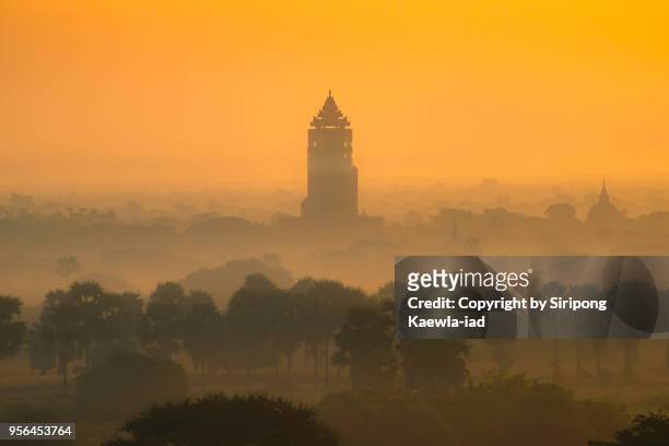 nan myint observation tower, bagan, myanmar. - copyright by siripong kaewla iad stock pictures, royalty-free photos & images