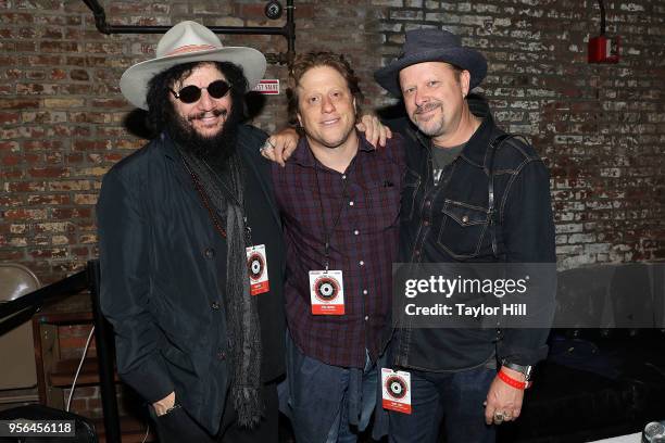 Don Was, Peter Shapiro, and Danny Clinch attend the 2018 Relix Live Music Conference at Brooklyn Bowl on May 8, 2018 in New York City.