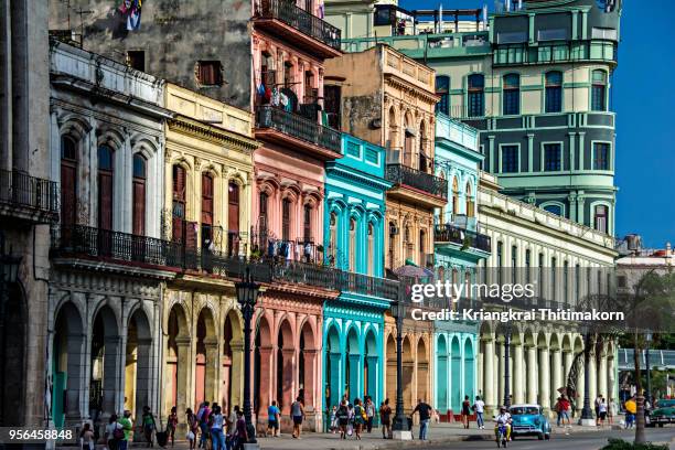 beautiful landscape of havana city, cuba. - old havana stock-fotos und bilder