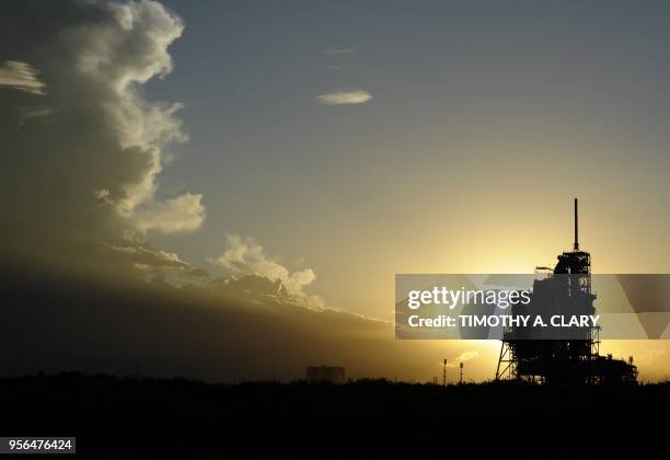 The space shuttle Discovery sits on Pad 39A on November3,2010 at Kennedy Space Center in Florida. NASA decided early Tuesday evening, November 2, to...