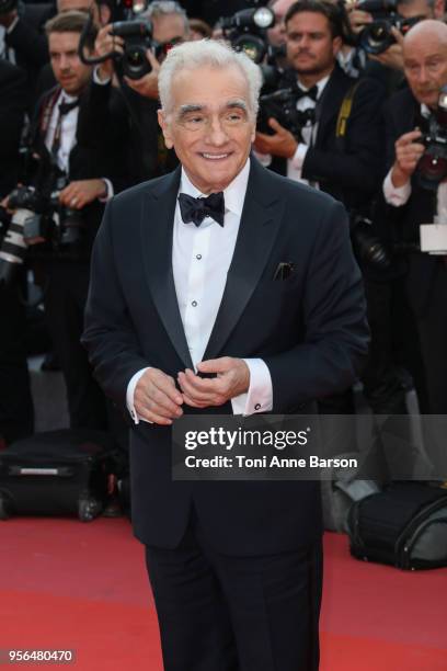 Martin Scorsese attends the screening of "Everybody Knows " and the opening gala during the 71st annual Cannes Film Festival at Palais des Festivals...