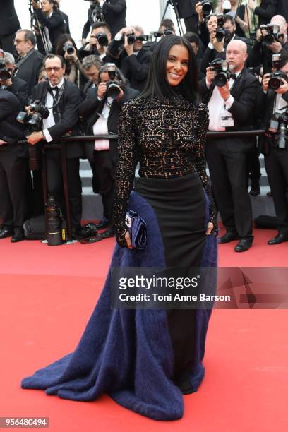Shy'm attends the screening of "Everybody Knows " and the opening gala during the 71st annual Cannes Film Festival at Palais des Festivals on May 8,...