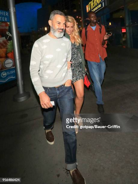 Marc Silverstein and Busy Philipps are seen on May 08, 2018 in Los Angeles, California.
