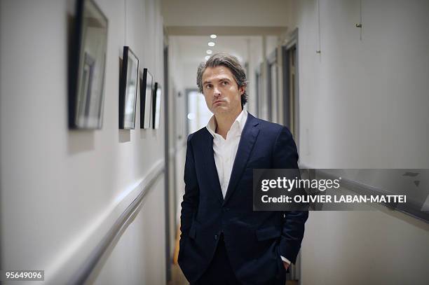 French surgeon Stephane Delajoux, dubbed the "surgeon to the stars" poses on January 8, 2010 at his lawyer's office in Paris. Delajoux, who performed...