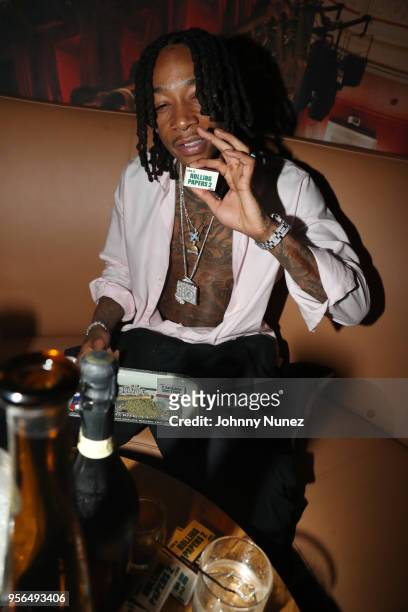 Recording artist Wiz Khalifa attends the Wiz Khalifa "Rolling Papers 2" Album Listening Session at Mondrian Park Avenue on May 8, 2018 in New York...