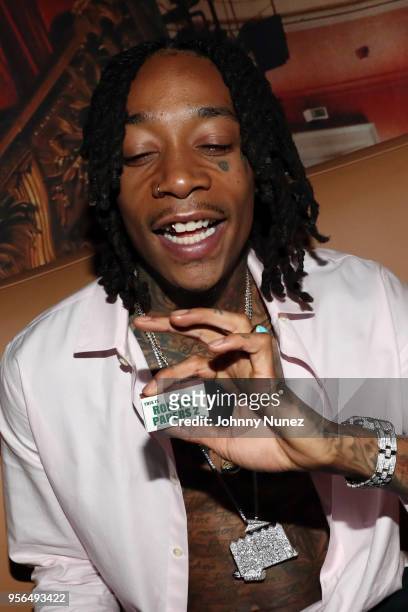 Recording artist Wiz Khalifa attends the Wiz Khalifa "Rolling Papers 2" Album Listening Session at Mondrian Park Avenue on May 8, 2018 in New York...