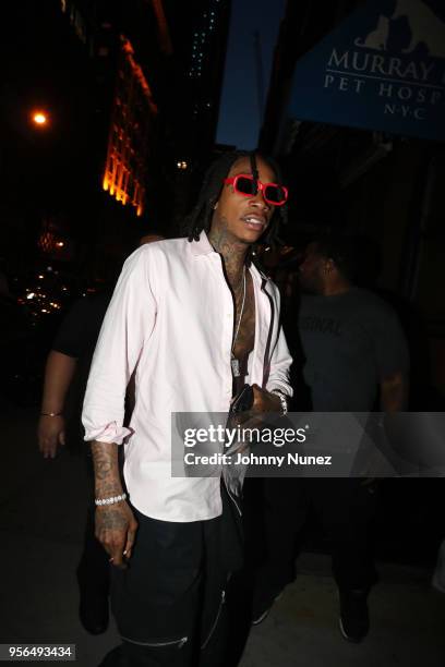 Recording artist Wiz Khalifa attends the Wiz Khalifa "Rolling Papers 2" Album Listening Session at Mondrian Park Avenue on May 8, 2018 in New York...