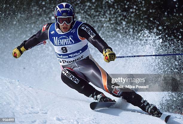 Kjetil Andre Aamodt of Norway in action during the Mens Giant Slalom at the FIS World Ski Championships at St. Anton, Austria. \ Mandatory Credit:...