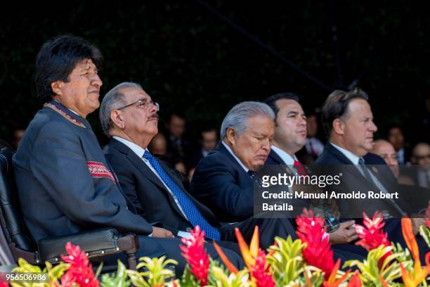 Evo Morales President of Bolivia, Danilo Medina President of Dominican Republic, Salvador Sanchez President of El Salvador, Jimmy Morales President...