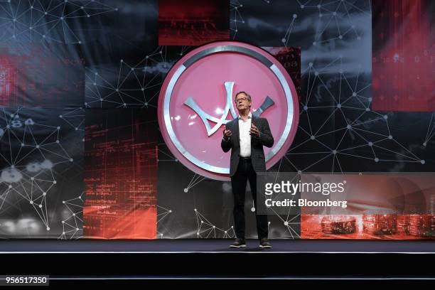 Gerry Gaetz, president and chief executive officer of Canadian Payments Association, speaks during the Payments Canada Summit in Toronto, Ontario,...
